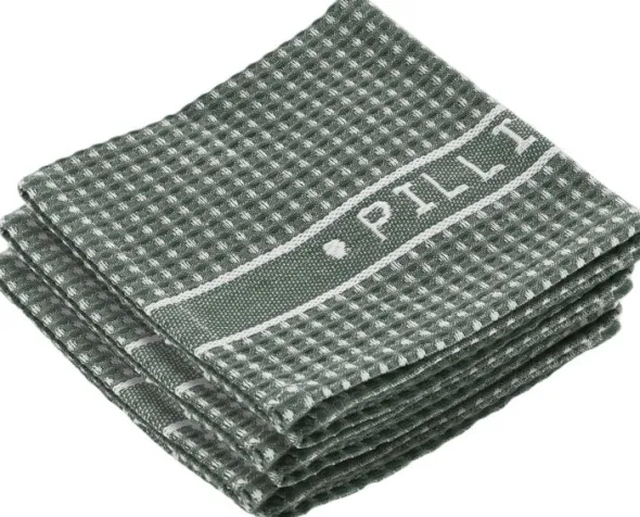 Diskdukar Pillivuyt 32 x 32 cm 3 st Grön/Vit 100% ekologisk