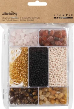DIY Mix Smykker, Krystaller, str. 2,6-10 mm, hulstr. 0,8-1,2