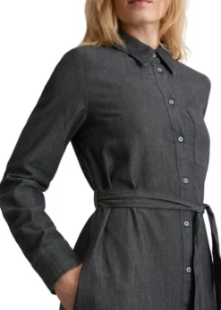 Dress, midi length, kent collar, bu