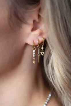 Drop triangle earrings