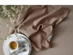 Duk 270 x 140 cm Fungi brown 100% ny bomull