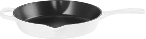 Dyb stegepande støbejern 26cm White