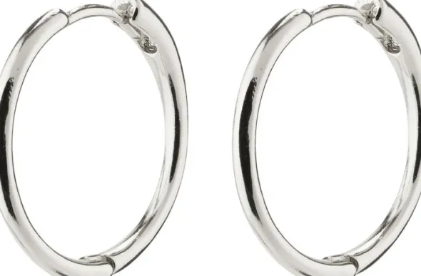 EANNA medium hoops silver-plated