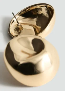 Earrings with round relief