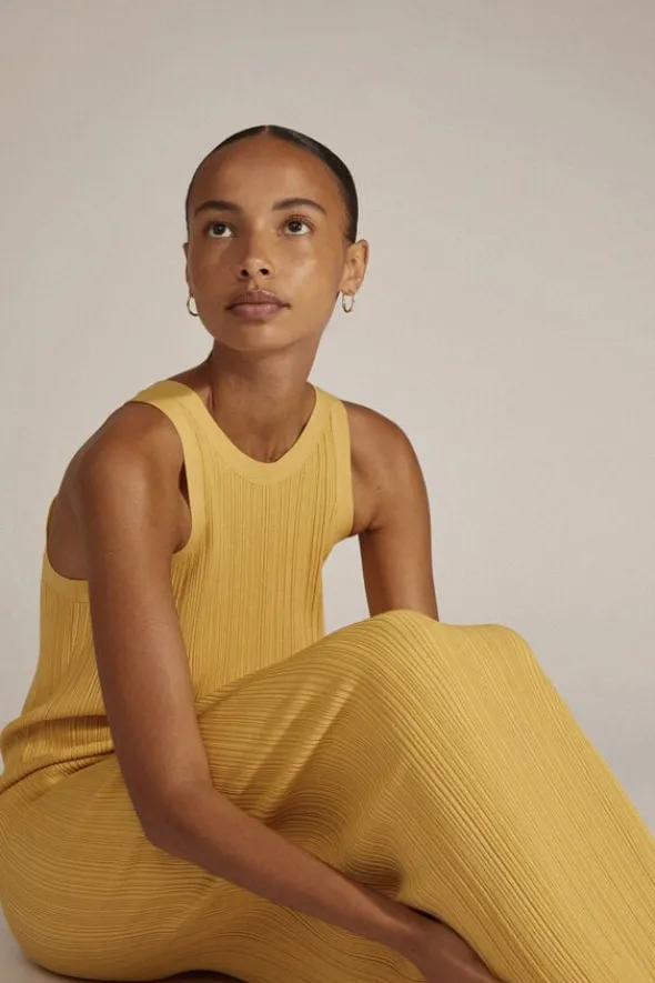 EDDY recycled organic shaped large hoops gold-plated