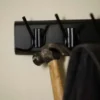EDGY coat rack, 3 hooks - black w. black finish