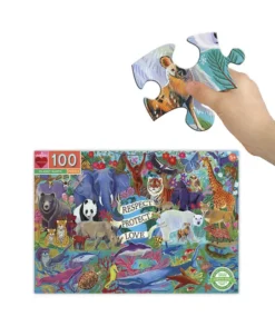 eeBoo - Puslespil 100 brk - Planeten Jorden