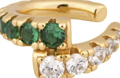Elisa Cuff Emerald/White