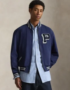 Embroidered Canvas Track Jacket