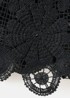 Embroidered top with openwork detai