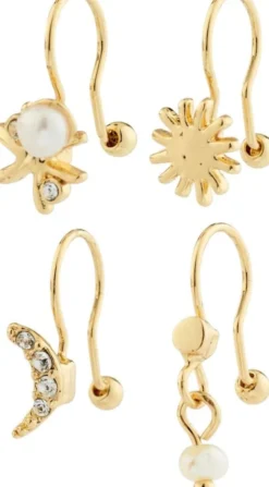 EVON ear cuff 4-in-1 set, gold-plated