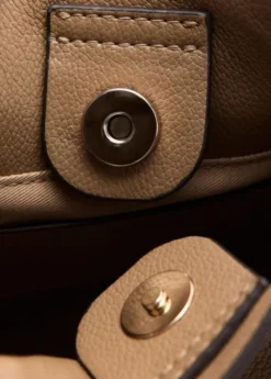 Faux-leather bucket handbag