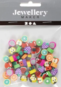 Figurperler, Frugt, diam. 10 mm, hulstr. 1,5 mm, 60 stk.