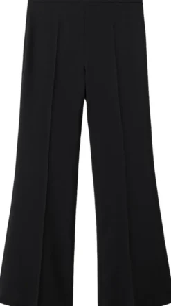 Fine-knit trousers with elastic wai