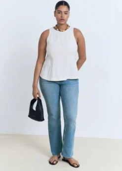 Fiona flared mid-rise cotton jeans