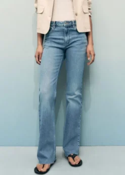 Fiona flared mid-rise cotton jeans