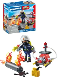 Firefighter with Water Pu