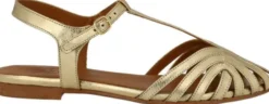 Flad sandal med smuk organisk frontdetalje