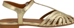 Flad sandal med smuk organisk frontdetalje
