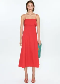 Flared midi-dress