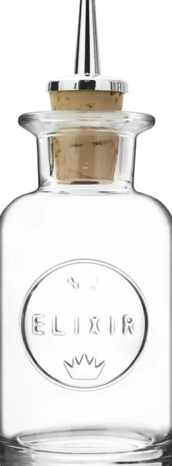 Flaske med stål-skjenketut rund Elixir No. 2 10 cl