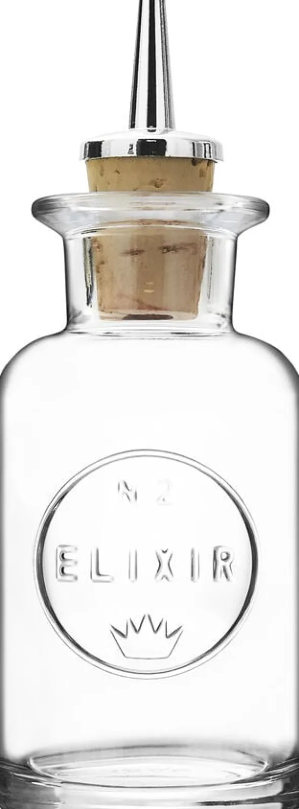 Flaske med stål-skjenketut rund Elixir No. 2 10 cl