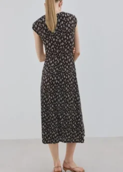 Floral-print midi-dress