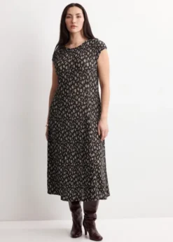 Floral-print midi-dress