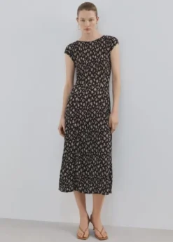 Floral-print midi-dress