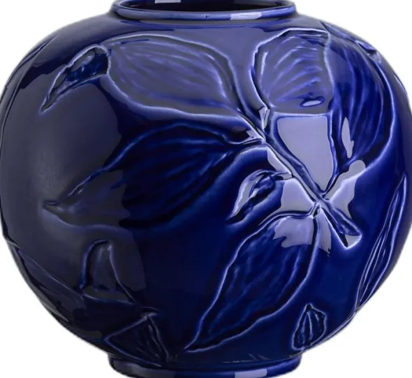 Florita GLAZED Agate Blue, H 15 cm, Vase