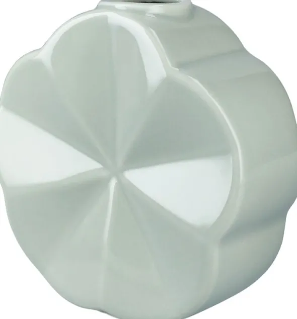 Flower Vase Snerle H14 cm grøn porcelæn