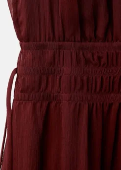 Flowy dress with gathered waist