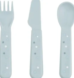 Foodie bestiksæt Happy dots Blå