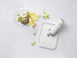 Fresh & Save Vakuum fryslaada Kylskaap Graa Glas