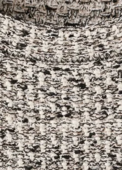 Fringed tweed top