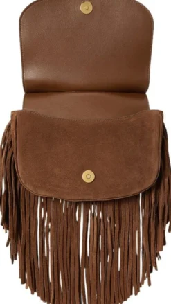 Fringe-Trim Medium Marcy Crossbody Bag