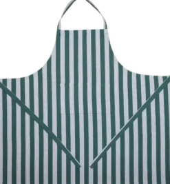 Förkläde 105x100 cm Birk - Randig dark green