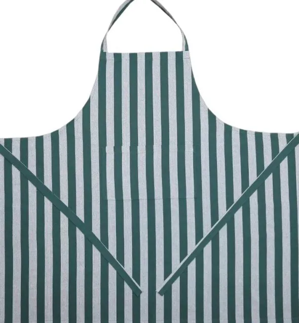 Förkläde 105x100 cm Birk - Randig dark green