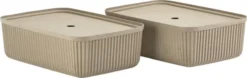 Förvaringsbox Pulp 23 x 15 cm 2 st Natural Brown