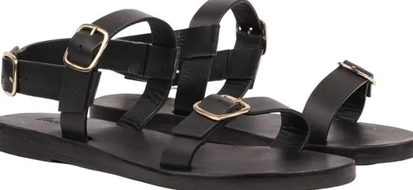 GIGLIO - ADJUSTABLE LEATHER SANDAL W/ HEEL STRAP