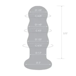 GLAS - RECHARGEABLE REMOTE CONTROLLED VIBRATING BEADED BUTTP