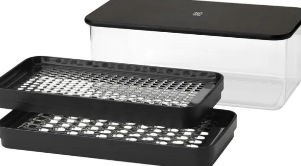 GRATE-IT rivjärn med behållare black