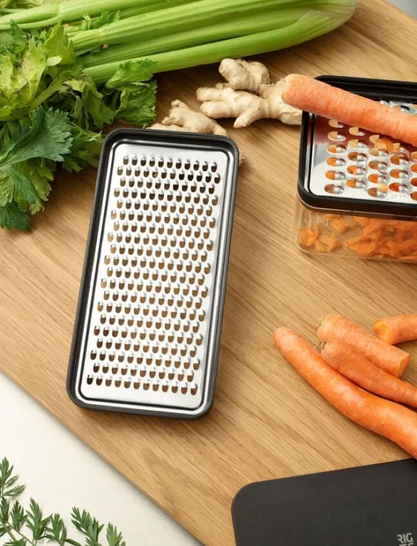 GRATE-IT rivjärn med behållare black