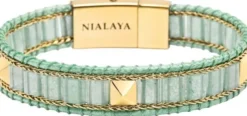 Green Aventurine Stud Bracelet