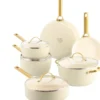 Greepan Padova Cookware set 6/10pcs Cream White