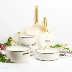 Greepan Padova Cookware set 6/10pcs Cream White