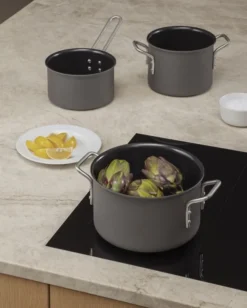 Grey Line Grydesæt 3 stk. 1,8 l 2,5 l 3,8 l keramisk Slip-Le