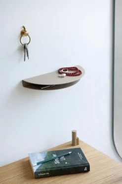 Half Moon Shelf: Warm Grey: Small