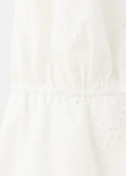 Halter dress with lace embroidery