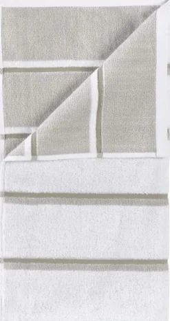 Handduk Sauna 50x100 White/Soft Grey/Eucalyptus